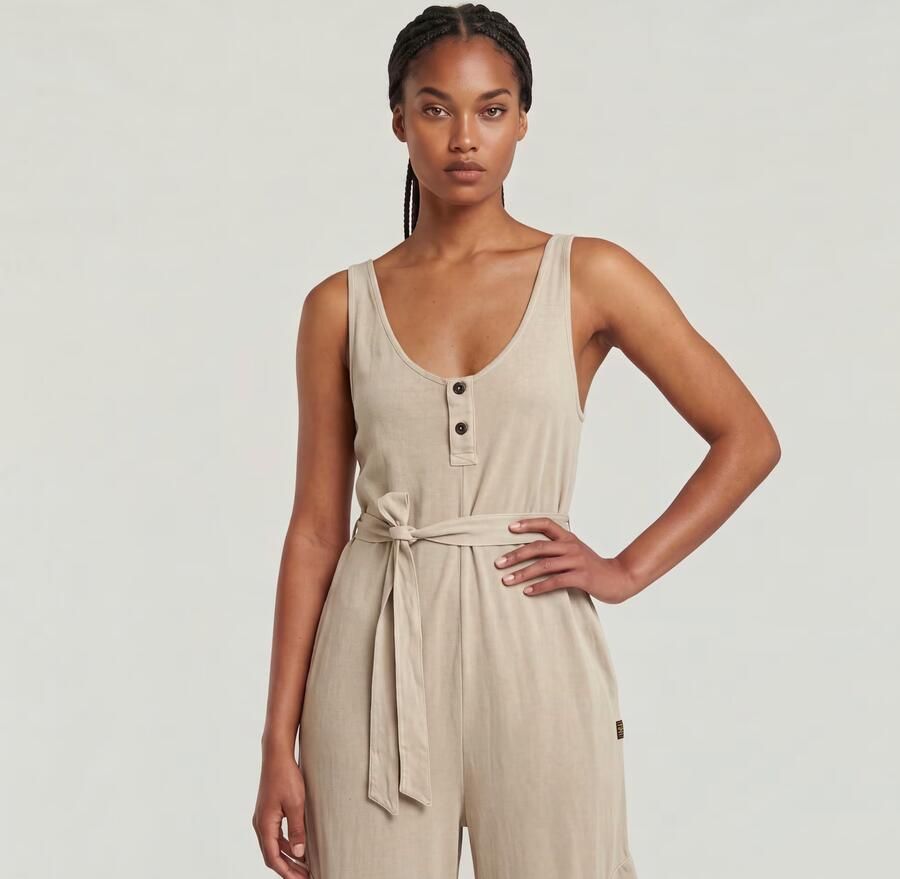 G-Star RAW Overdyed Utility Loose Jumpsuit Beige Dames - Foto 6