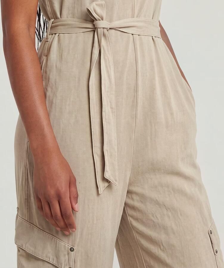 G-Star RAW Overdyed Utility Loose Jumpsuit Beige Dames - Foto 7