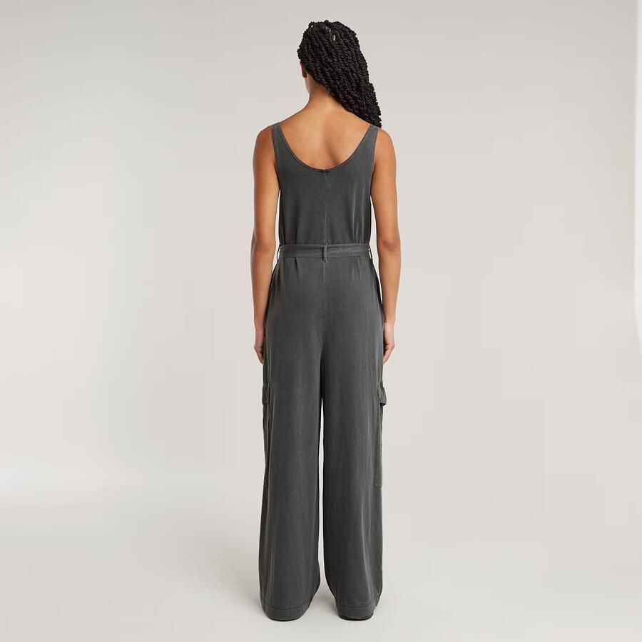 G-Star RAW Overdyed Utility Loose Jumpsuit Zwart Dames