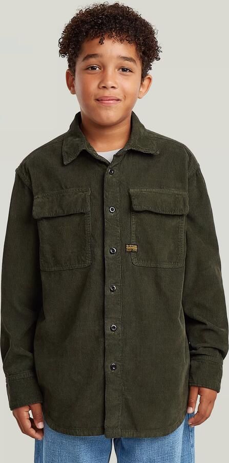G-Star RAW Overhemd CPO Regular voor jongens Groen jongens - Foto 4