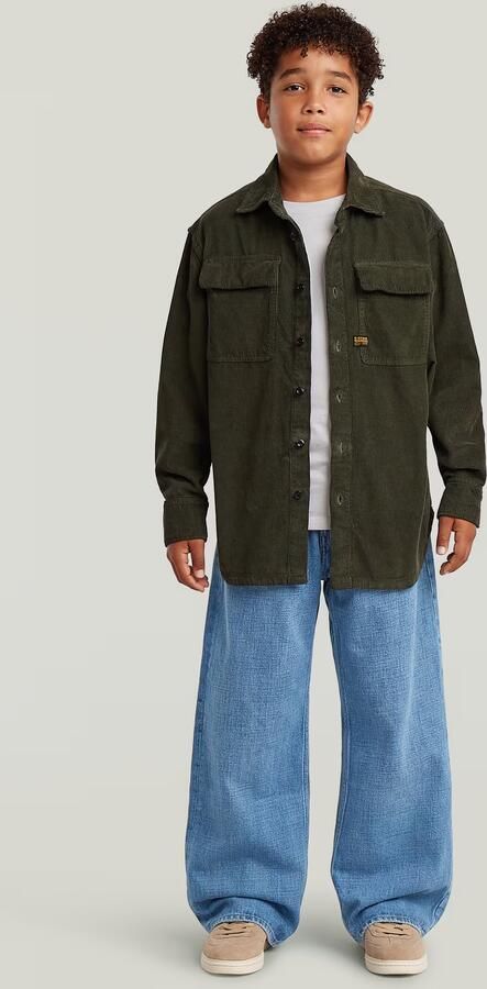 G-Star RAW Overhemd CPO Regular voor jongens Groen jongens - Foto 7