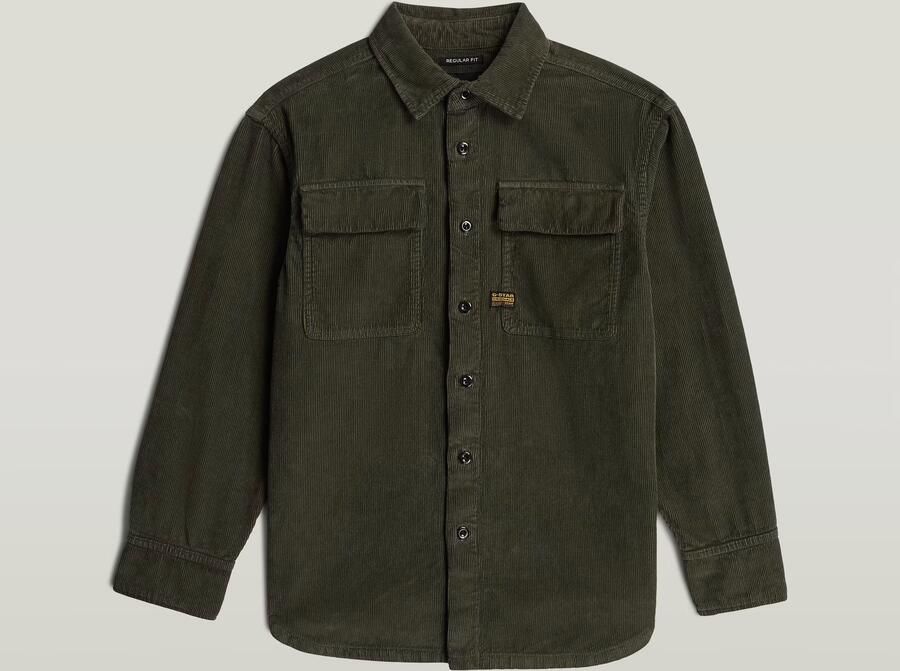 G-Star RAW Overhemd CPO Regular voor jongens Groen jongens - Foto 6