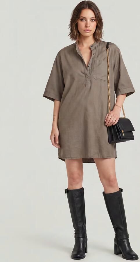 G-Star RAW Overhemdjurk Bruin Dames - Foto 5