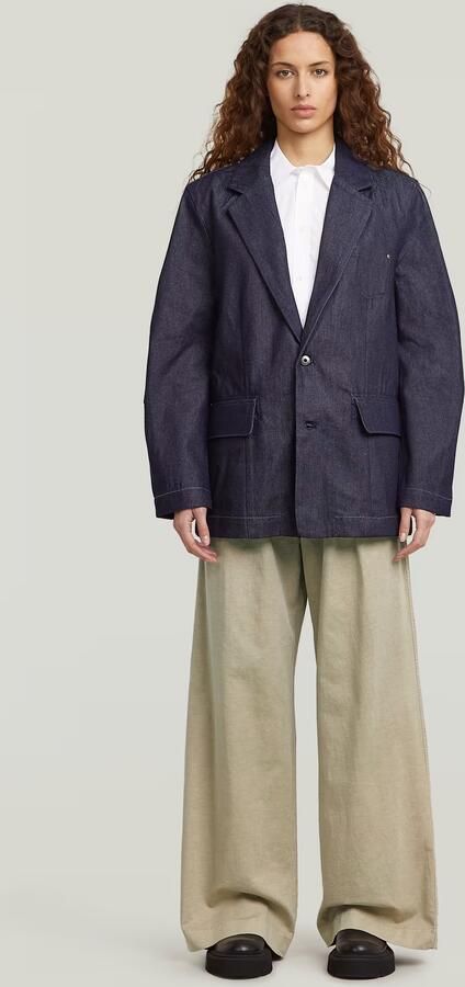 G-Star RAW Oversized Blazer Donkerblauw Dames - Foto 4