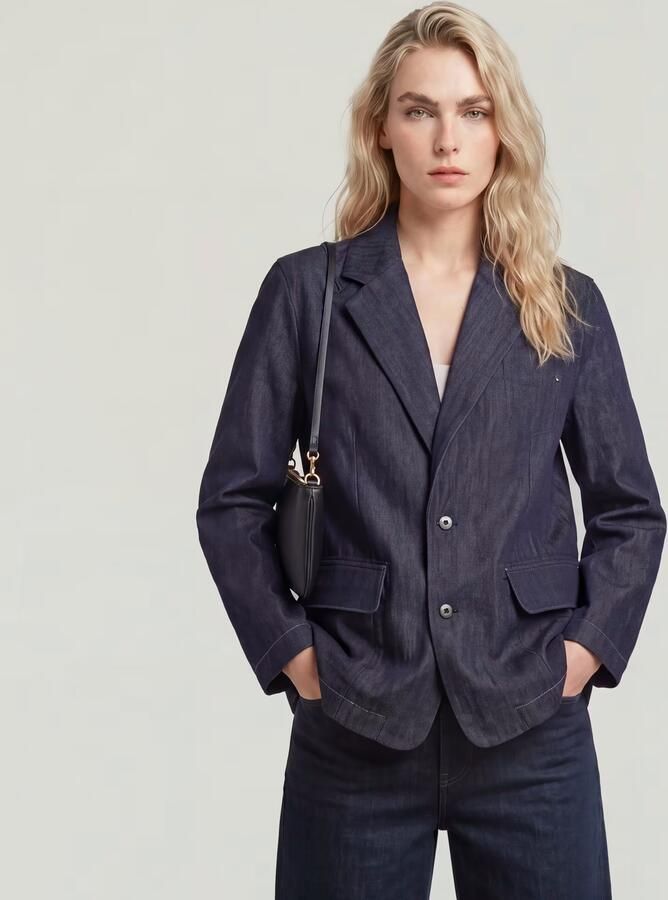 G-Star RAW Oversized Blazer Donkerblauw Dames - Foto 3