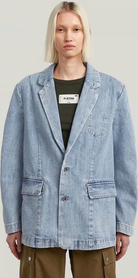 G-Star RAW Oversized Blazer Lichtblauw Dames - Foto 7