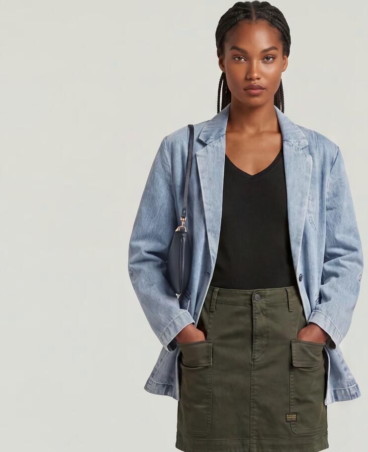 G-Star RAW Oversized Blazer Lichtblauw Dames - Foto 4