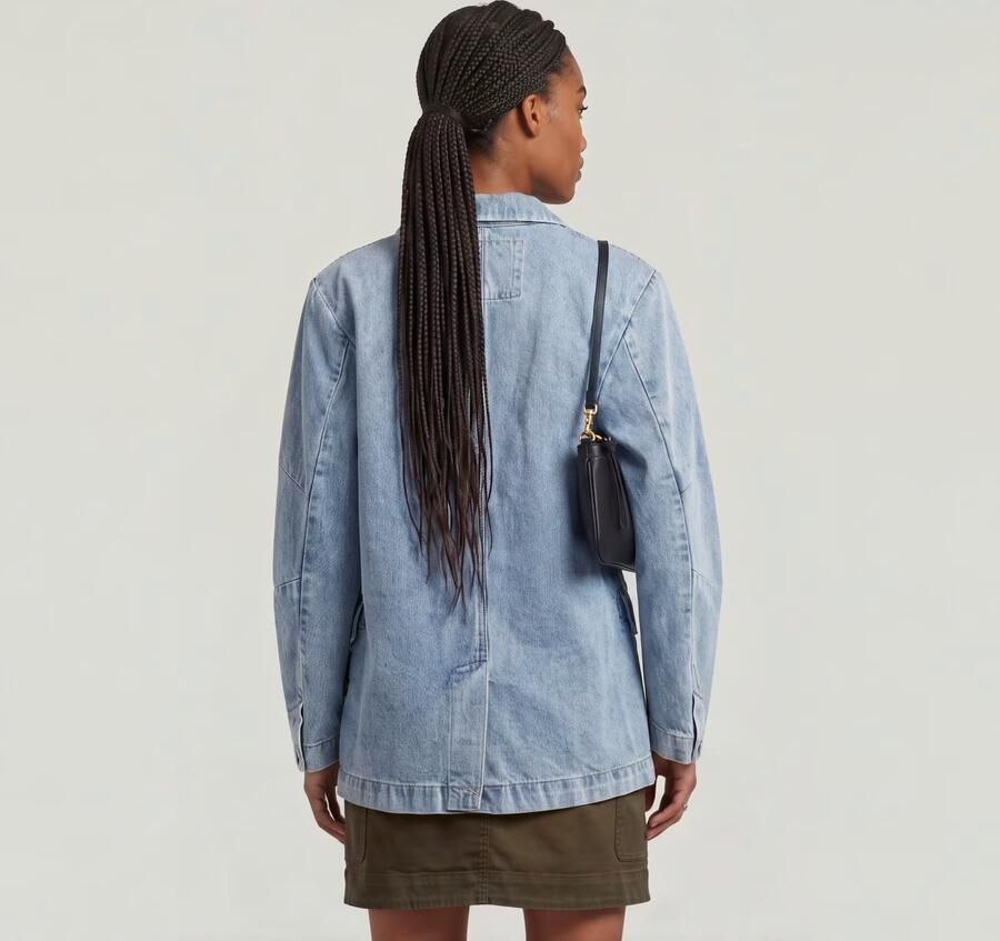 G-Star RAW Oversized Blazer Lichtblauw Dames - Foto 3