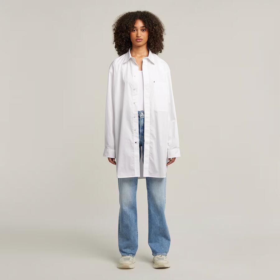 G-Star RAW Oversized Boyfriend Shirt Wit Dames - Foto 3