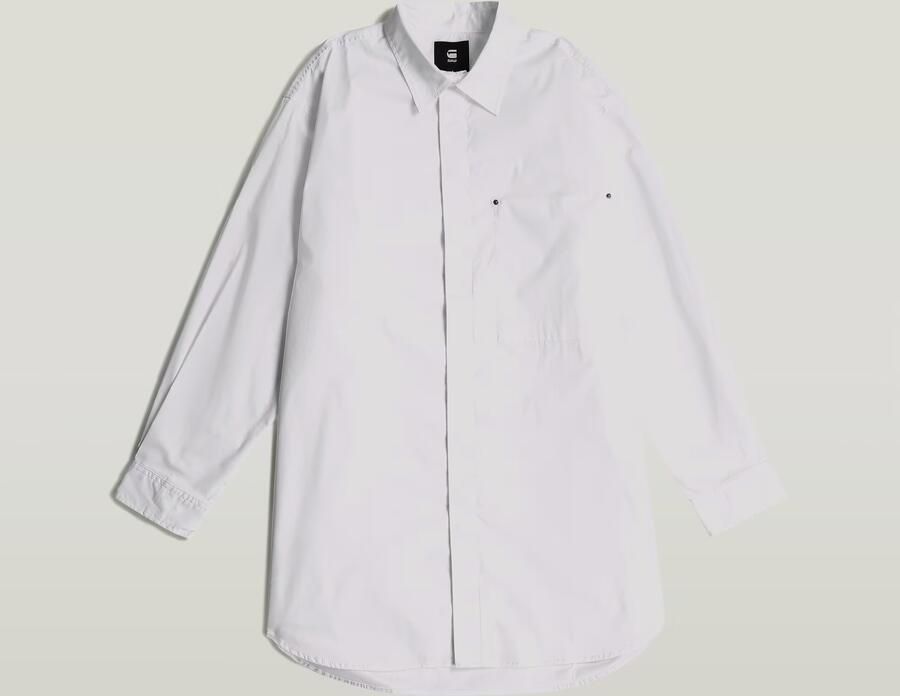 G-Star RAW Oversized Boyfriend Shirt Wit Dames - Foto 7