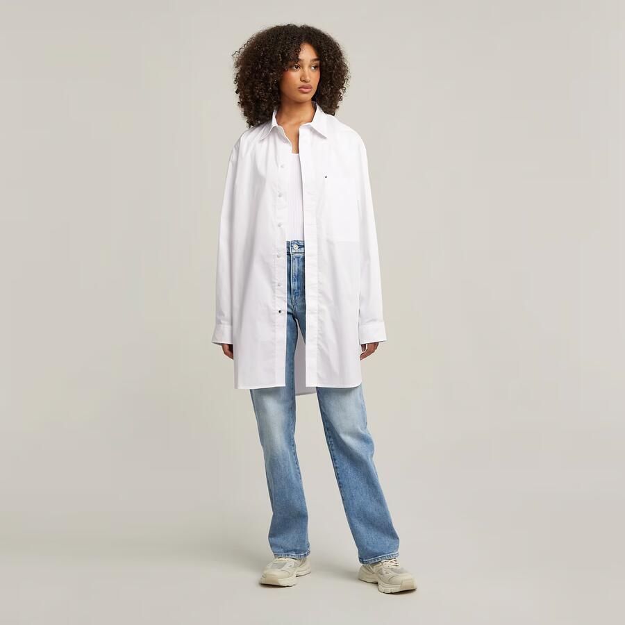G-Star RAW Oversized Boyfriend Shirt Wit Dames - Foto 5