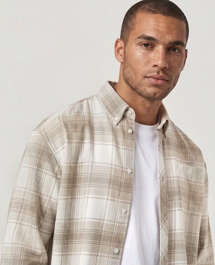 G-Star RAW Oversized Buttondown Overhemd Beige Heren - Foto 4