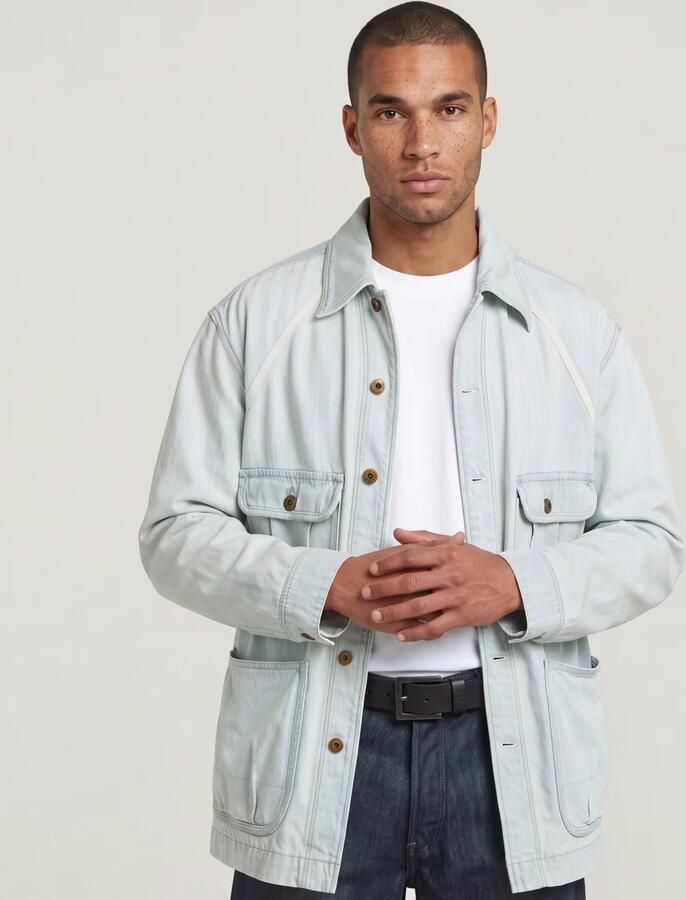 G-Star RAW Oversized Chore Jack Lichtblauw Heren - Foto 6