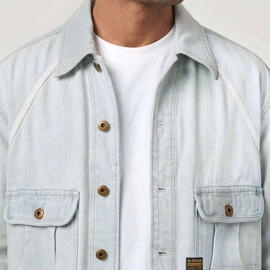 G-Star RAW Oversized Chore Jack Lichtblauw Heren - Foto 3