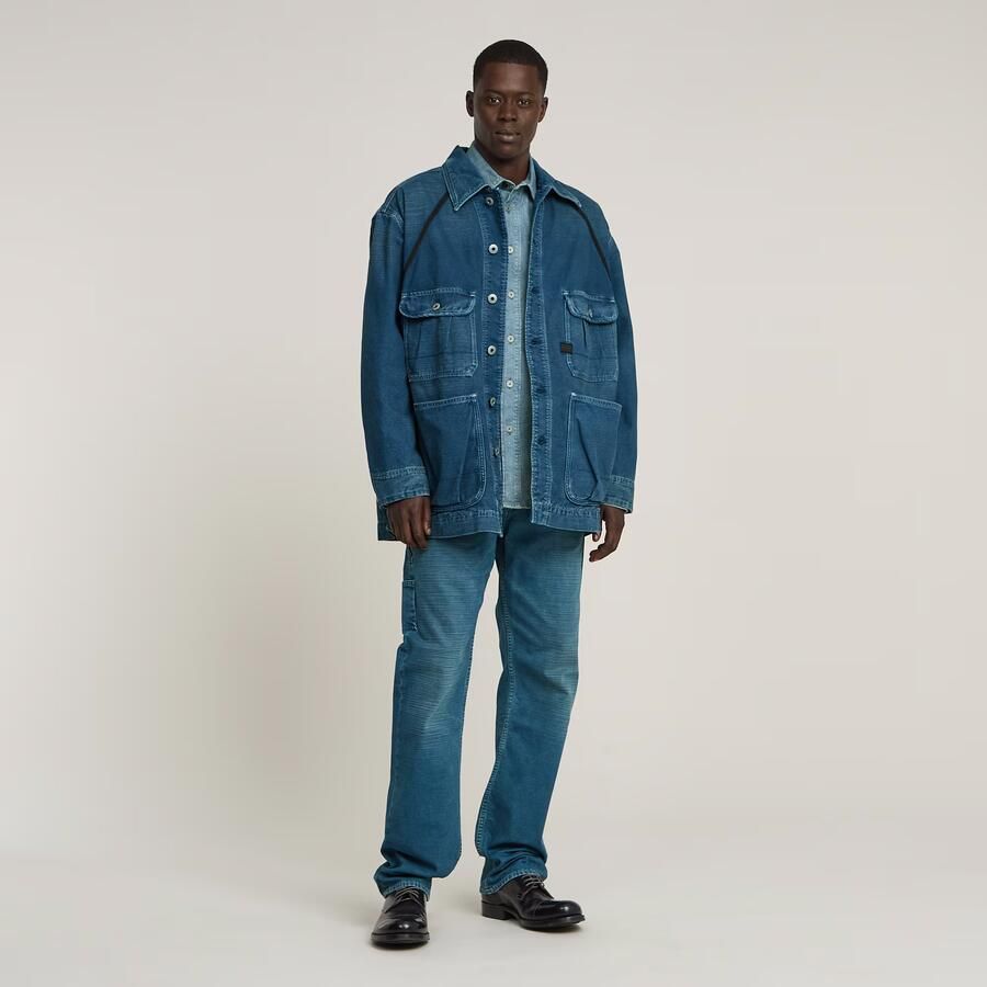 G-Star RAW Oversized Chore Jack Midden blauw Heren - Foto 2