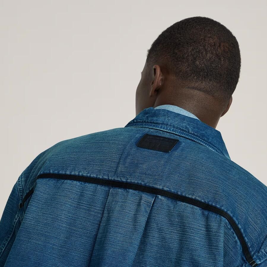 G-Star RAW Oversized Chore Jack Midden blauw Heren - Foto 4