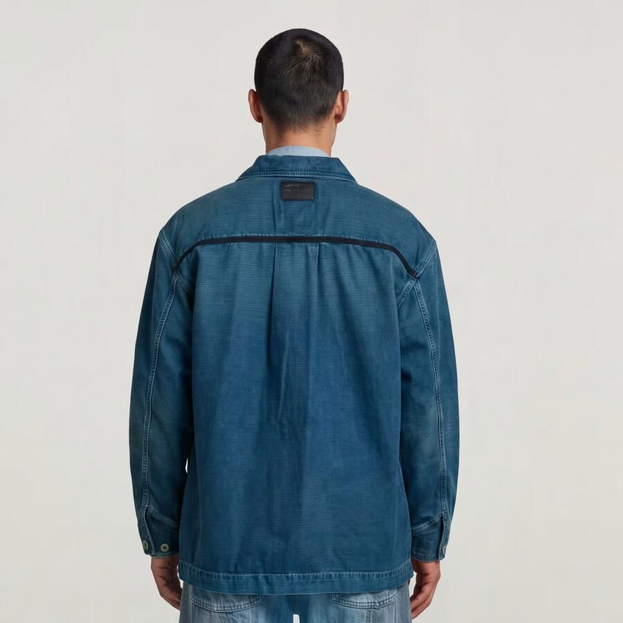 G-Star RAW Oversized Chore Jack Midden blauw Heren - Foto 3