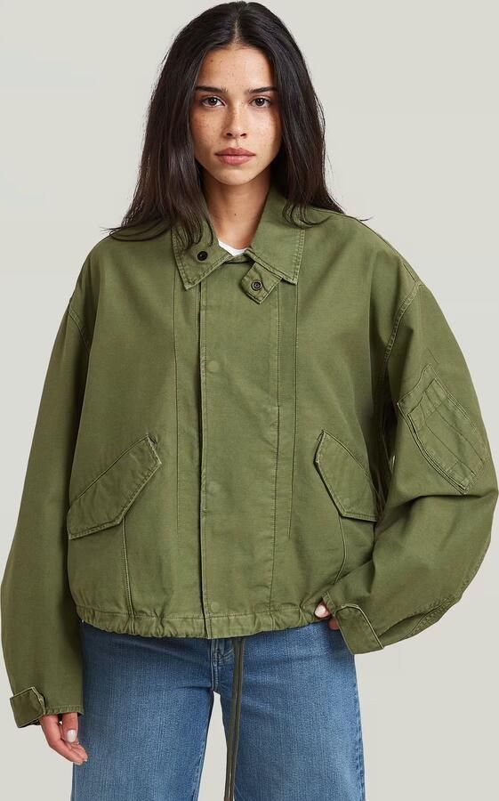 G-Star RAW Oversized Cropped Jack Groen Dames