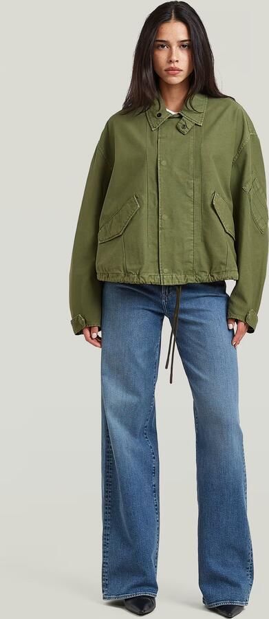 G-Star RAW Oversized Cropped Jack Groen Dames - Foto 7