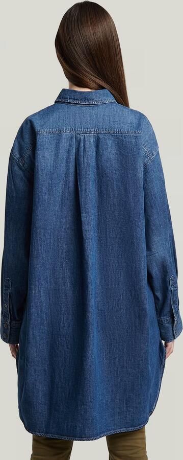 G-Star RAW Oversized Denim Blouse Evergreen Midden blauw Dames - Foto 6