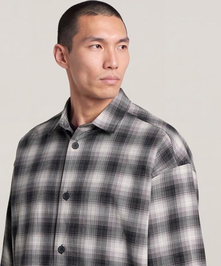 G-Star RAW Oversized geruit overhemd Zwart Heren - Foto 4