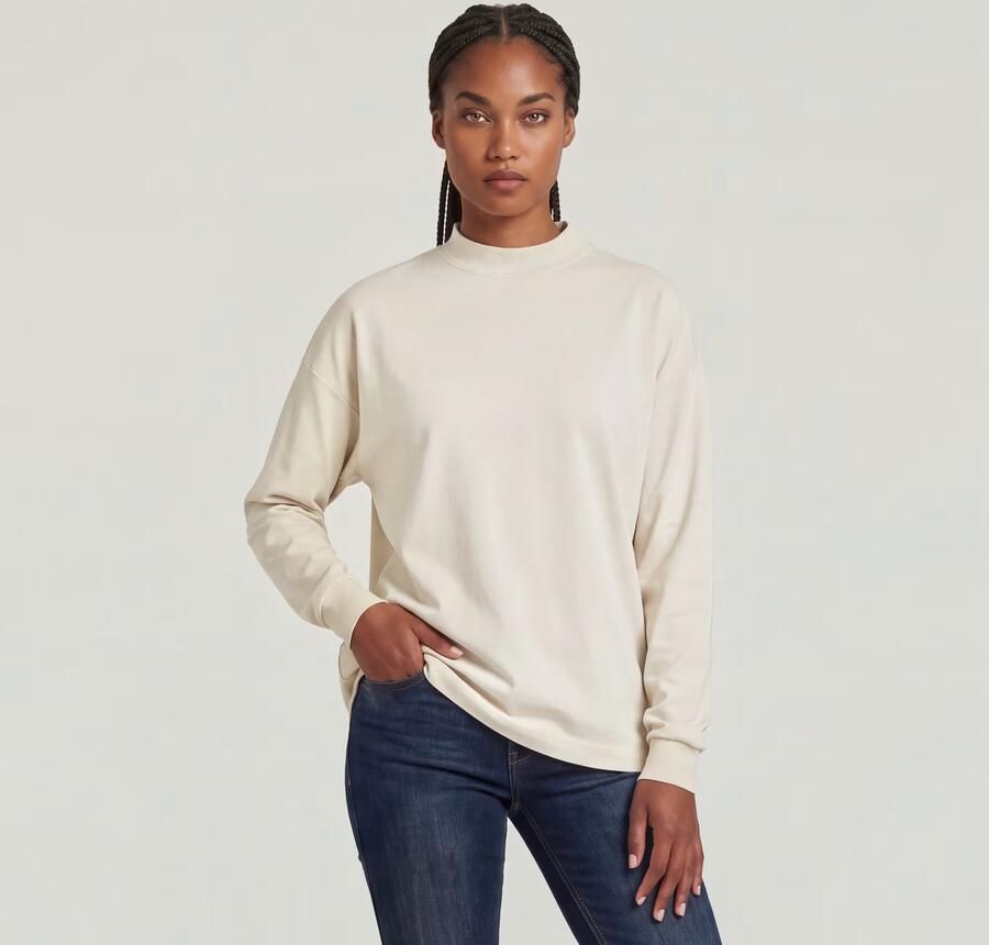 G-Star Raw Oversized shirt met lange mouwen en ronde hals - Foto 7