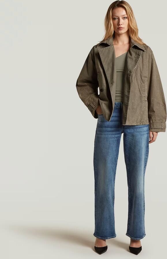 G-Star RAW Oversized Short Trenchcoat Bruin Dames - Foto 3