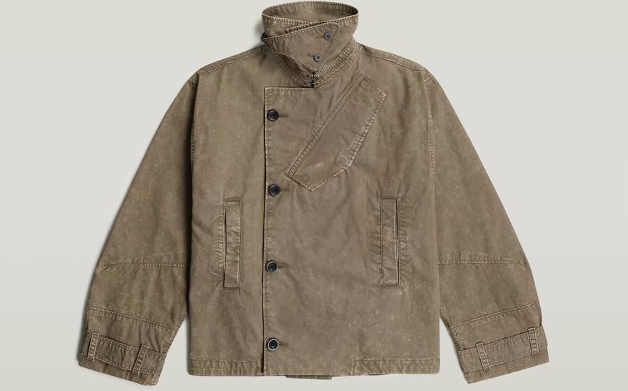 G-Star RAW Oversized Short Trenchcoat Bruin Dames - Foto 5
