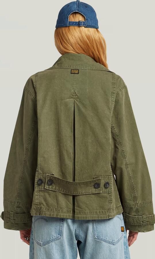 G-Star RAW Oversized Short Trenchcoat Groen Dames - Foto 5