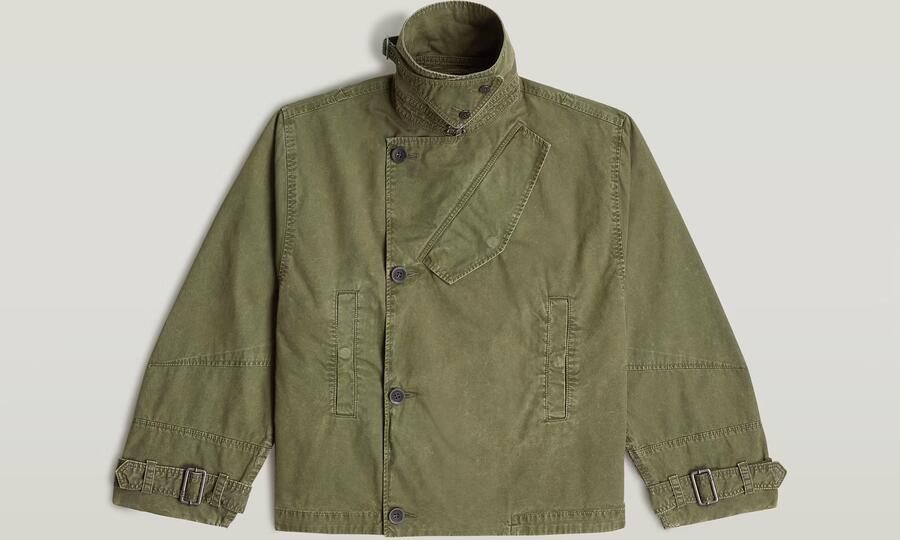 G-Star RAW Oversized Short Trenchcoat Groen Dames - Foto 4