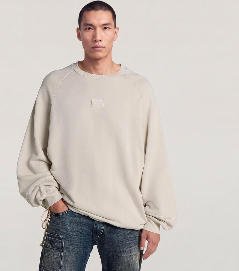 G-Star RAW Oversized Sweat Beige Heren - Foto 5