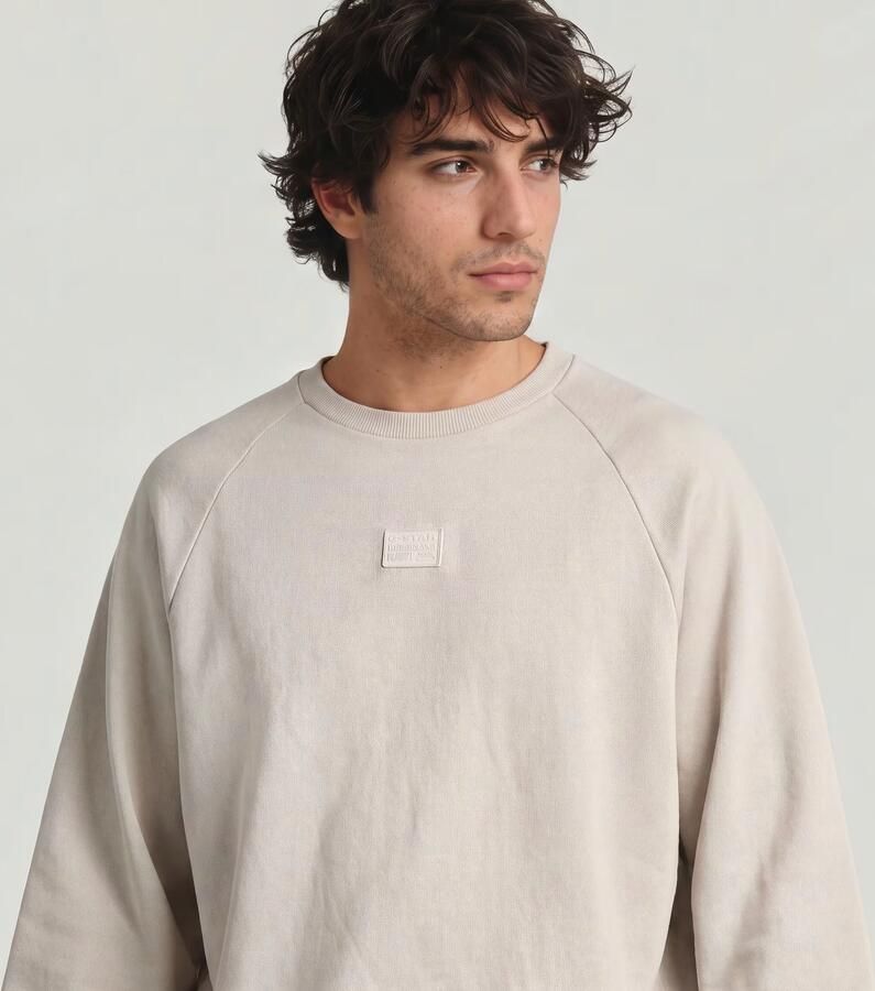G-Star RAW Oversized Sweat Beige Heren - Foto 4