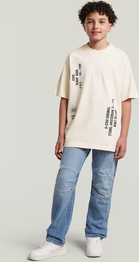 G-Star RAW Oversized T-Shirt voor jongens Beige jongens - Foto 4