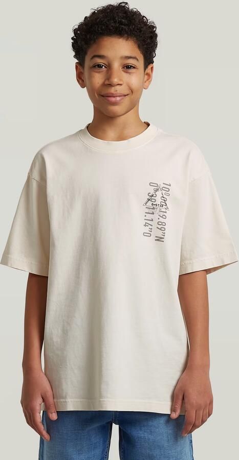 G-Star RAW Oversized T-Shirt voor jongens Beige jongens