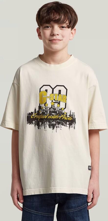 G-Star RAW Oversized T-Shirt voor jongens Beige jongens