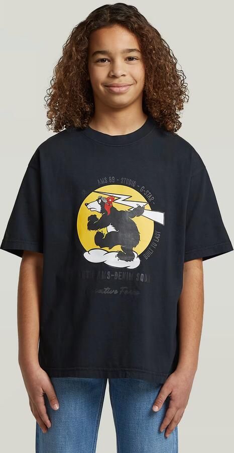 G-Star RAW Oversized T-Shirt voor jongens Donkerblauw jongens - Foto 5