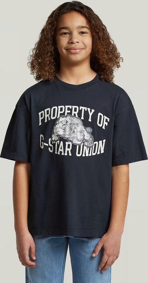 G-Star RAW Oversized T-Shirt voor jongens Donkerblauw jongens