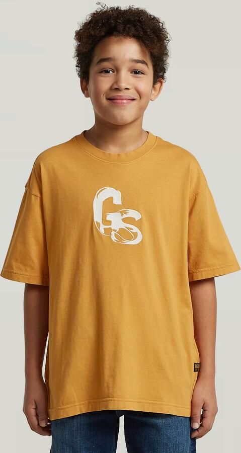 G-Star RAW Oversized T-Shirt voor jongens Geel jongens