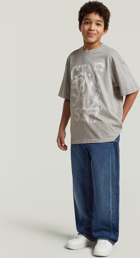 G-Star RAW Oversized T-Shirt voor jongens Grijs jongens - Foto 4