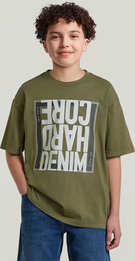 G-Star RAW Oversized T-Shirt voor jongens Groen jongens