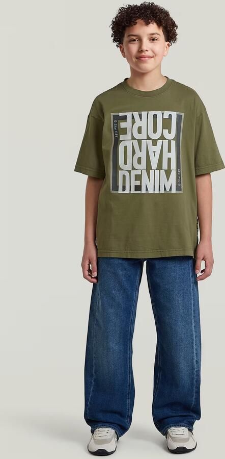 G-Star RAW Oversized T-Shirt voor jongens Groen jongens - Foto 6