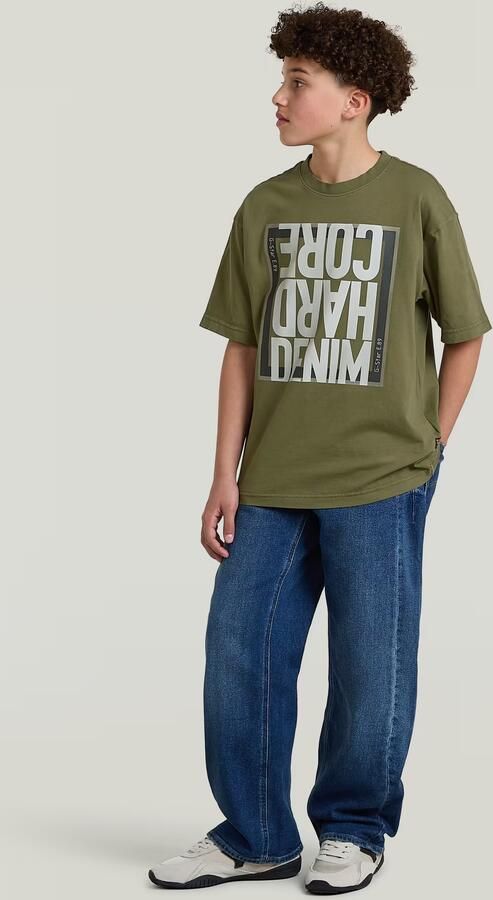 G-Star RAW Oversized T-Shirt voor jongens Groen jongens - Foto 4