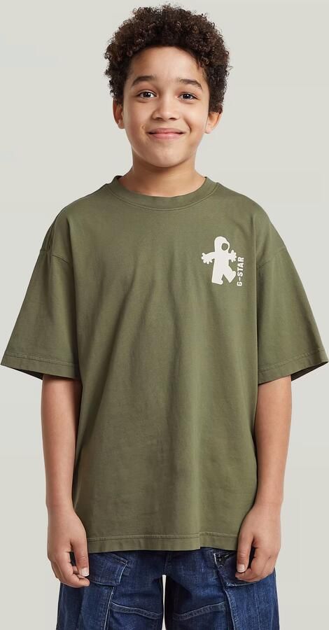 G-Star RAW Oversized T-Shirt voor jongens Groen jongens