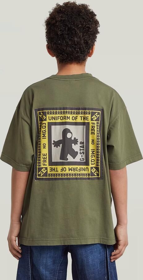 G-Star RAW Oversized T-Shirt voor jongens Groen jongens - Foto 4