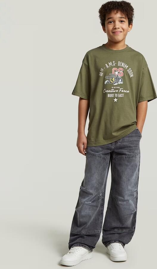 G-Star RAW Oversized T-Shirt voor jongens Groen jongens - Foto 4