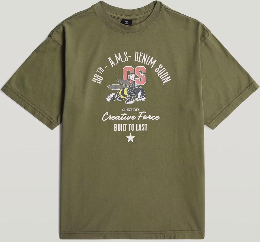 G-Star RAW Oversized T-Shirt voor jongens Groen jongens - Foto 3