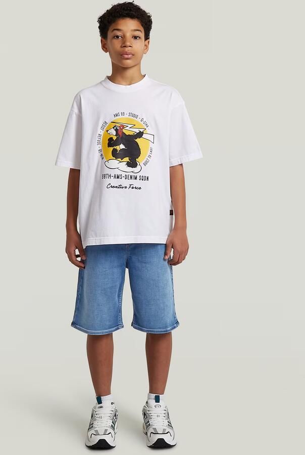 G-Star RAW Oversized T-Shirt voor jongens Wit jongens - Foto 4