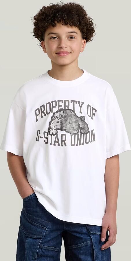G-Star RAW Oversized T-Shirt voor jongens Wit jongens