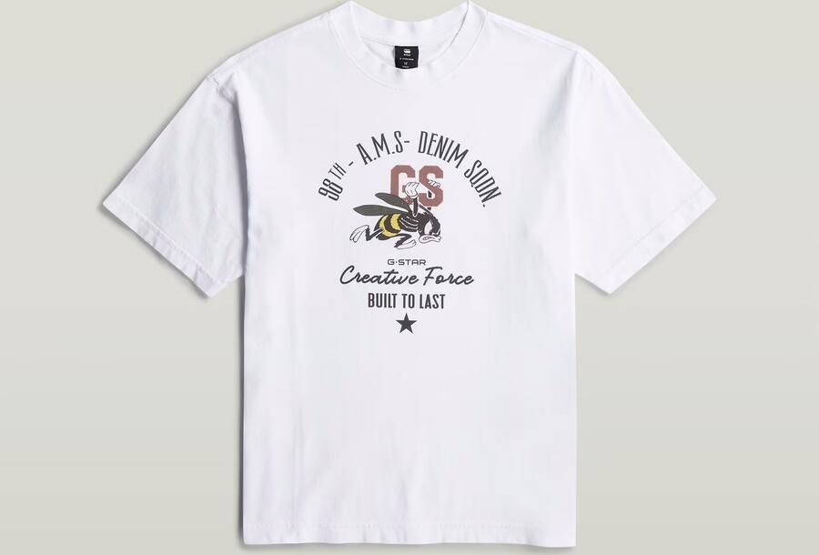 G-Star RAW Oversized T-Shirt voor jongens Wit jongens - Foto 3