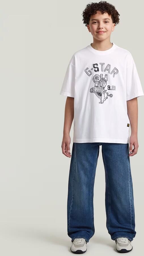G-Star RAW Oversized T-Shirt voor jongens Wit jongens - Foto 4